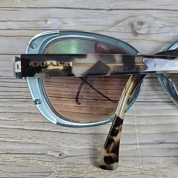 COACH HC 8172 5370D0 CRYSTAL TEAL SNOW LEOPARD TORT 56-16-140 FRAMES ONLY‎ main image 8